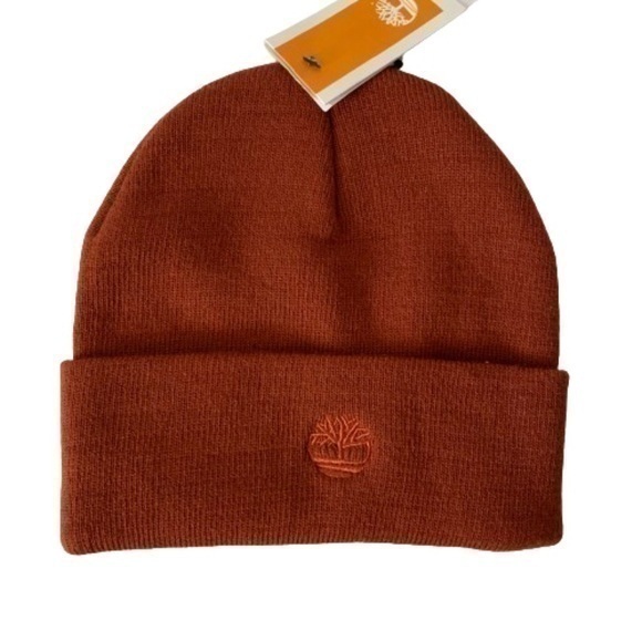 NWT. TIMBERLAND Embroidered Logo Cuffed Knit Beanie - Picture 1 of 4